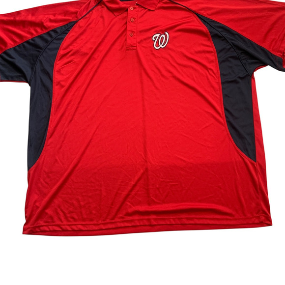 Majestic Men's Size 5X Washington Nationals MLB Baseball Short Sleeve Polo Shirt - Picture 10 of 15